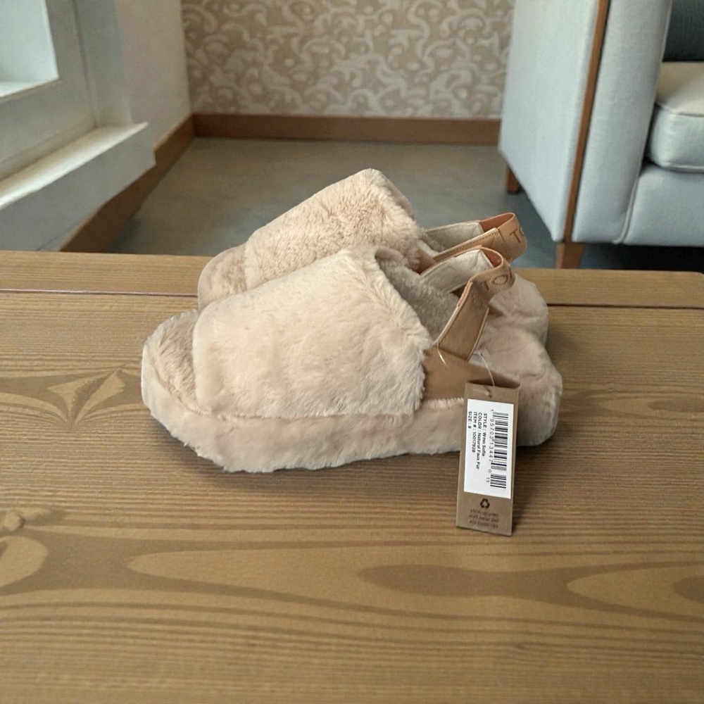 TOMS Women's Sofia Slingback Platform Slippers Natural Cream - Picture 3 of 7
